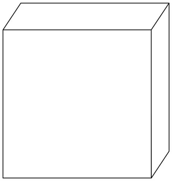Quadratische Form Schwarz Und Weiß Doodle Charakter Illustration — Stockvektor