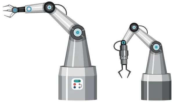 Μια Ρομποτική Μηχανή Που Χρησιμοποιεί Στην Απεικόνιση Εργοστασίων — Διανυσματικό Αρχείο