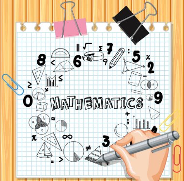 Tahta resimleme üzerine el yazısı matematik formülü