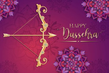 Mutlu Dussehra festivali poster tasarımı