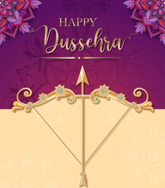 Mutlu Dussehra festivali poster tasarımı