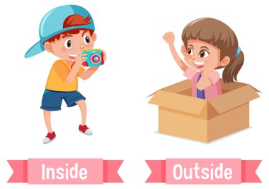 İçerideki ve dışarıdaki İngilizce kelimelerin karşıtlığı