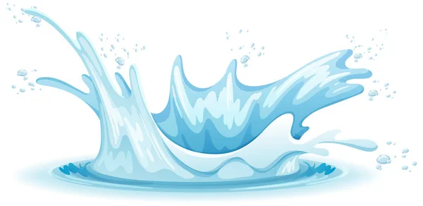 Una Salpicadura Agua Sobre Fondo Blanco Ilustración — Vector de stock