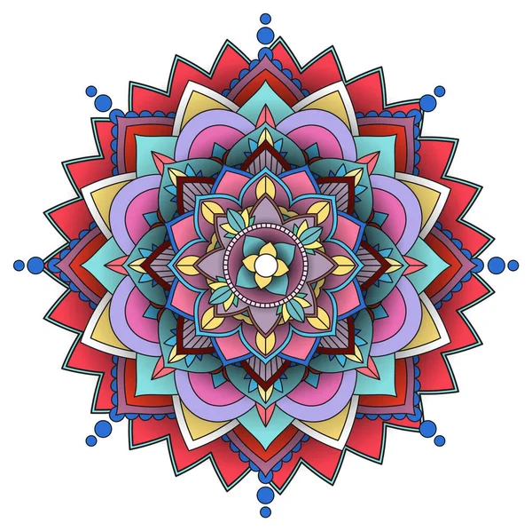 Vintage Mandala Cienkich Linii Ilustracji — Wektor stockowy