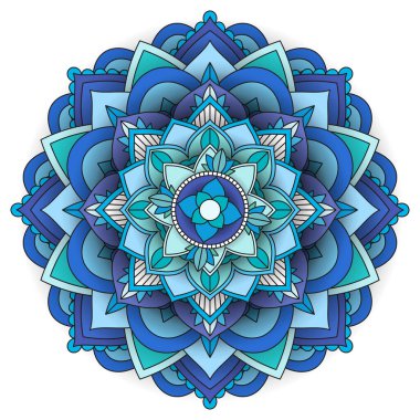 İnce çizgileri olan klasik mandala