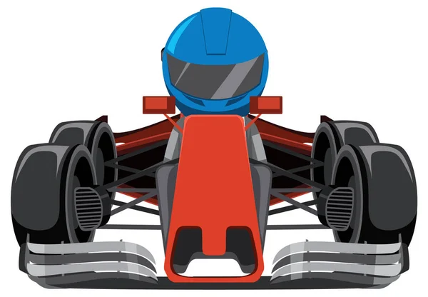 Une Voiture Course Formule Avec Une Illustration Coureur — Image vectorielle