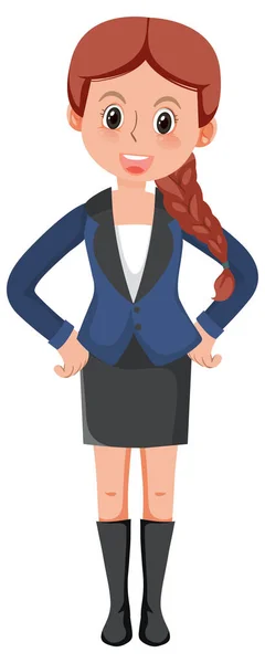 Femme Affaires Veste Bleue Illustration — Image vectorielle