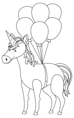 Siyah ve beyaz doodle karakter çizimi