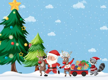 Noel Baba 'yla Noel tatili ve sunumlar