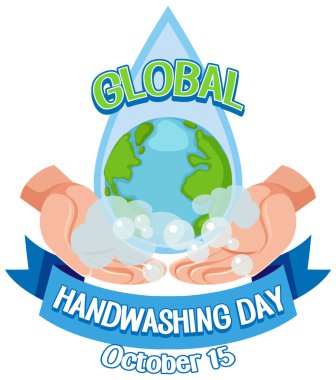 Küresel Yıkama Günü Afiş Tasarımı illüstrasyonu