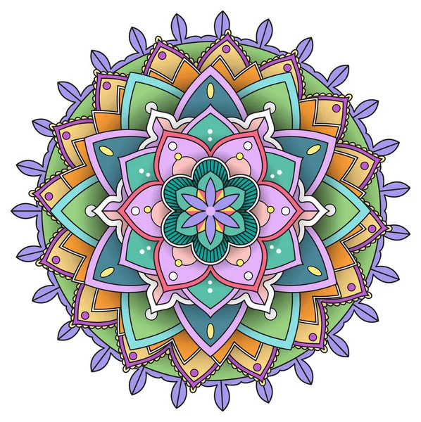 Mandala Vintage Com Linhas Finas Ilustração — Vetor de Stock