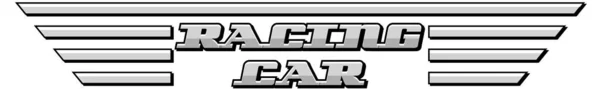 Racing Car Typography Design Illustration — Stock Vector
