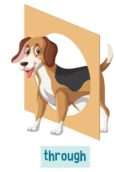Предложение Места Мультяшной Собакой Коробочной Иллюстрацией — стоковый вектор