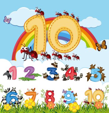 Sıfırdan dokuza rakamlar sayılıyor