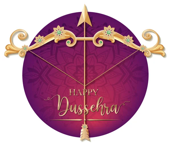 Happy Dussehra Festival Poster Design Illustration — Image vectorielle