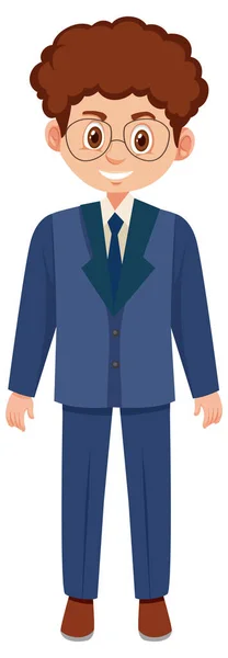 Geschäftsmann Blauen Anzug — Stockvektor