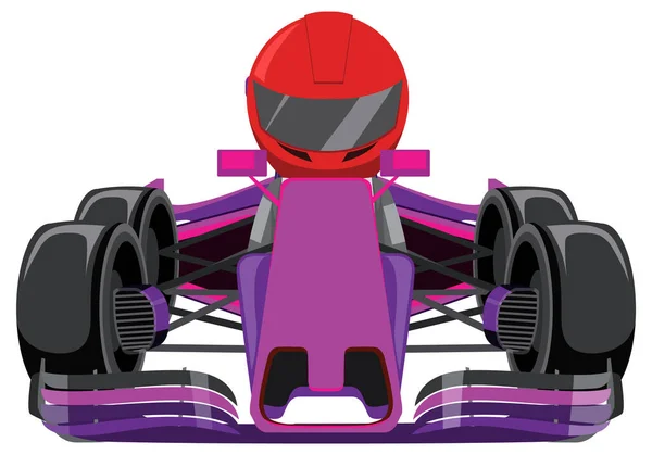Yarışçı Illüstrasyonlu Formula Yarış Arabası — Stok Vektör