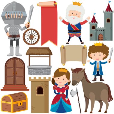 Ortaçağ karakterleri çizimler oluşturur