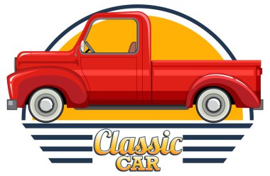 Beyaz arkaplanda klasik araba logosu