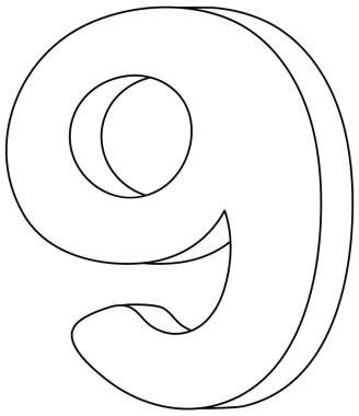 Resim çizimi için dokuz numaralı karalama ana hatları