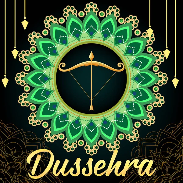 Happy Dussehra Hindu Festival Affiche Illustration — Image vectorielle