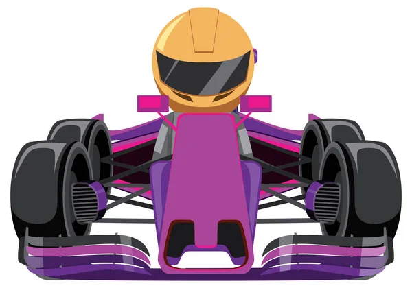 Coche Carreras Fórmula Uno Con Una Ilustración Corredor — Archivo Imágenes Vectoriales