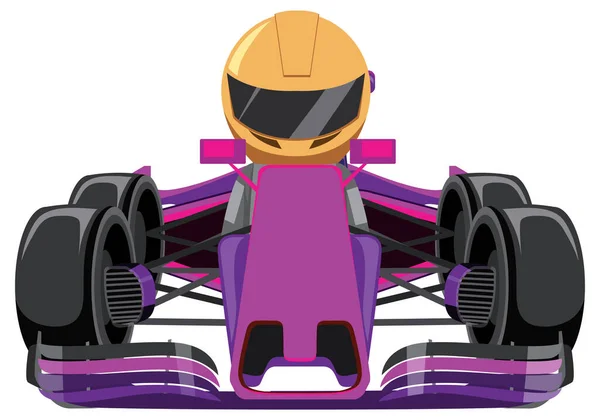 Une Voiture Course Formule Avec Une Illustration Coureur — Image vectorielle