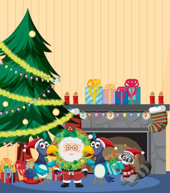Noel Baba 'yla Noel tatili ve sunumlar