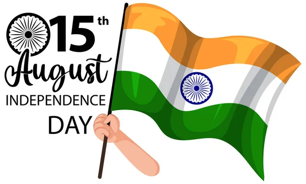 Ινδία Ημέρα Ανεξαρτησίας Αφίσα Εικονογράφηση — Διανυσματικό Αρχείο