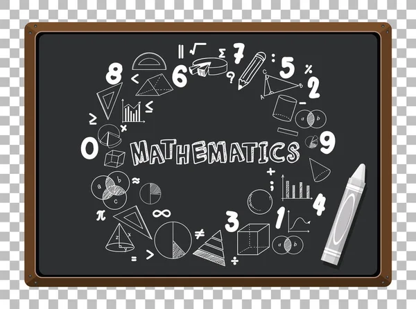 Formule Mathématique Sur Tableau Noir Grille Isolée Illustration Fond — Image vectorielle