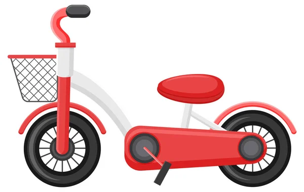 Cute Children Bicycle Toy White Background Illustration — ストックベクタ