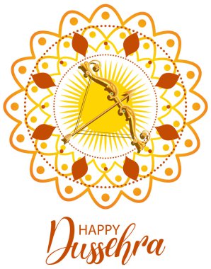 Mutlu Dussehra festivali poster tasarımı