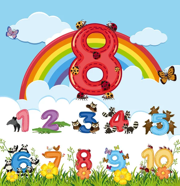 Sıfırdan dokuza rakamlar sayılıyor