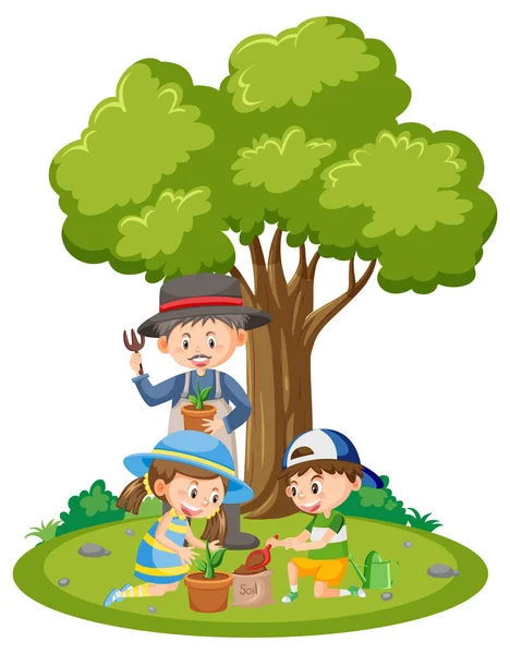 Dışarda bahçeyle uğraşan izole insanlar.