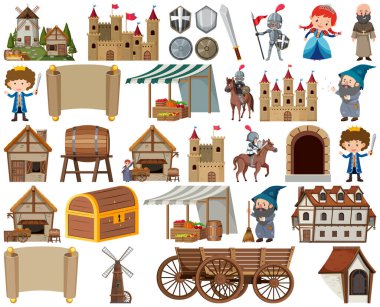 Ortaçağ karakterleri çizimler oluşturur