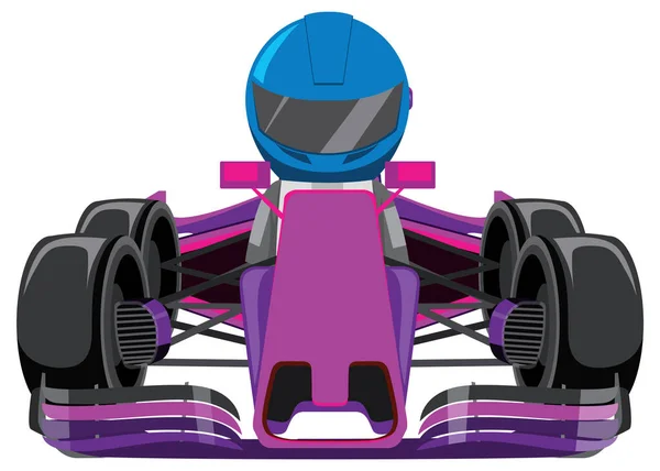 Une Voiture Course Formule Avec Une Illustration Coureur — Image vectorielle