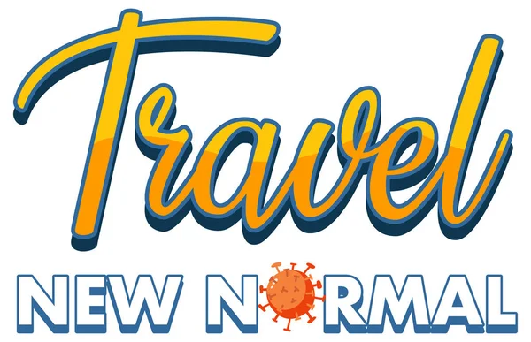 Ταξίδι Νέα Κανονική Εικόνα Λογότυπο Λέξη Σχεδιασμό — Διανυσματικό Αρχείο