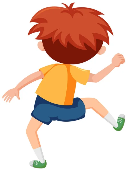 Backside Kindergarten Boy Illustration — Stock Vector