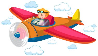 Gökyüzünde uçan çocuk çizimi