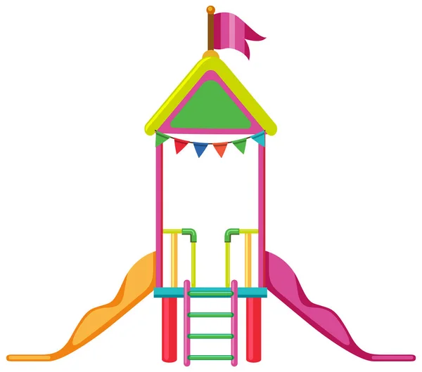 Zewnętrzny Plac Zabaw Dla Dzieci Ilustracja — Wektor stockowy