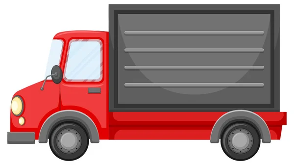 Levering Vrachtwagen Cartoon Stijl Illustratie — Stockvector