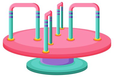 Çocuklar çocuk parkında çizgi film çizimleri yapıyorlar.