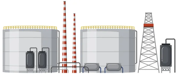 Illustration Dessin Animé Industrie Pétrolière — Image vectorielle