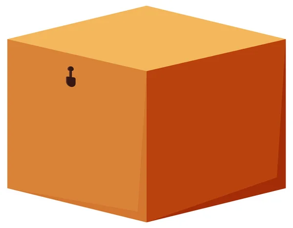 Boîte Rangement Isolée Illustration Dessin Animé — Image vectorielle