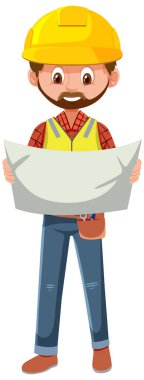 Foreman taslak çizimine bakıyor.