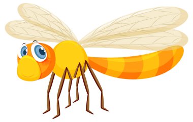 Beyaz arkaplanda izole edilmiş sevimli yusufçuk.