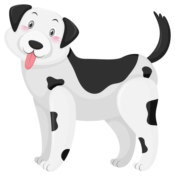 Dog Black Colored Spots Marked Illustration — Stock Vector
