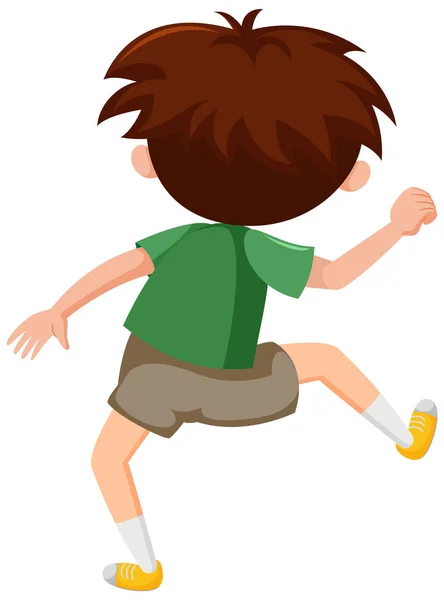 Backside Kindergarten Boy Illustration — Stock Vector