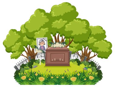 Cenaze töreninde tabut çizimi