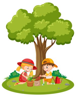 Dışarda bahçeyle uğraşan izole insanlar.